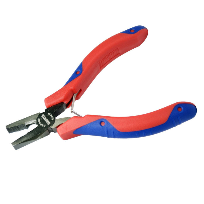 Goldtool 130mm Combination Polished CRV Precision Plier. Double Leaf Springs. Rubber Easy Grip Handles for Greater Comfort. Red/Blue Colour Handles. CDGPL-267