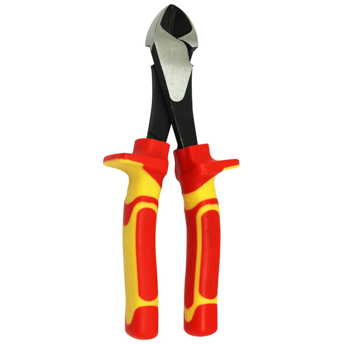 GOLDTOOL 175mm Insulated Big Head Diagonal Pliers. Large Shoulders to Protect Against Live Contacts. Rubber Easy Grip Handles for Greater Comfort. Red/Yellow Colour CDGPL-691-VDE