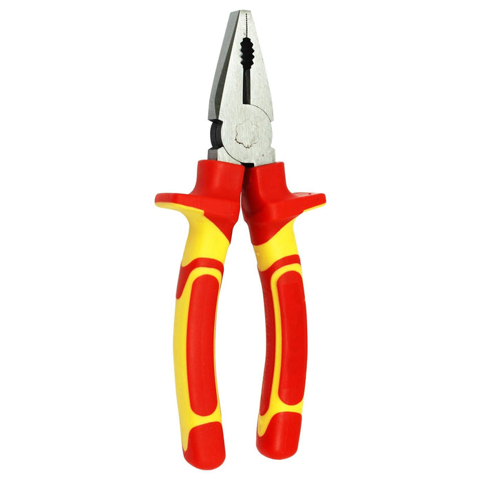 GOLDTOOL 175mm Insulated Wire Clamp Pliers. Large Shoulders to Protect Against Live Contacts. Rubber Easy Grip Handles for Greater Comfort. Red/Yellow Colour CDGPL-649-VDE