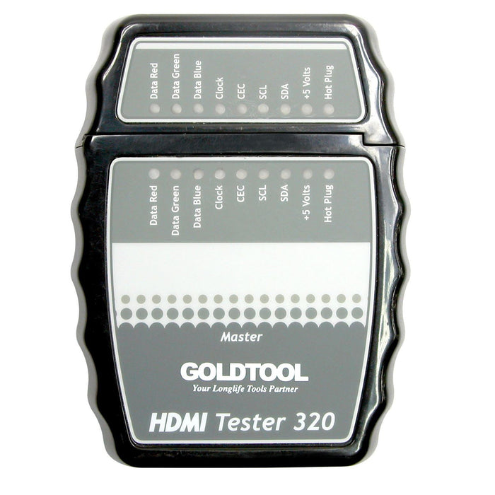 GOLDTOOL HDMI Cable Tester. Check & Troubleshoot the PIN Connections of HDMI Cables Quickly & Easily. 9V Battery & Case Included. CDTCT-320