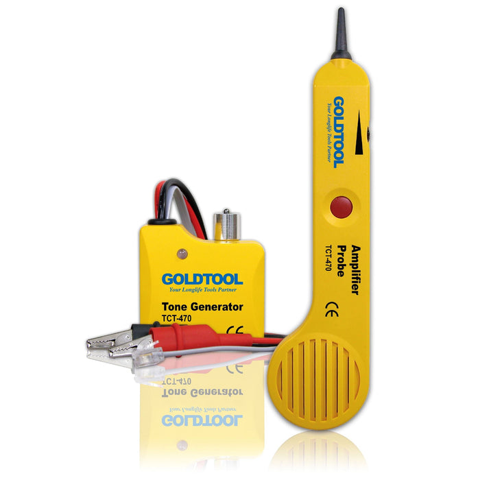 GOLDTOOL Tone Generator & Probe Kit Trace Wire Paths & Identify Cables. Diagnose Common Problems in Telephone, Data, & Security Wiring. Simple Operation with Audible & Visual Tone Signal Indication. CDTCT-470PRO