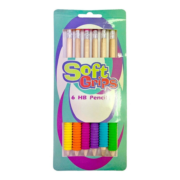 Groovy Grip HB Pencils, Pack of 6, With Foam Grips FPRJG1005