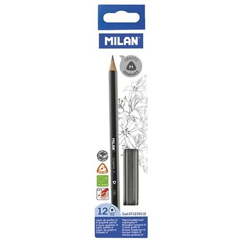 H Pencil Milan Graphite Triangular x 12 CX214169