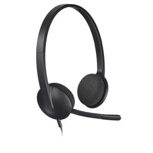 H340 USB HEADSET - BLACK LOGITECH USB HEADSET H340. INTERNET CALLS AND STEREO SOUND IN SECONDS. ACHIEVE QUALITY AUDIO QUICKLY AND EASILY BY PLUGGING IN THE USB CONNECTION IM2073415