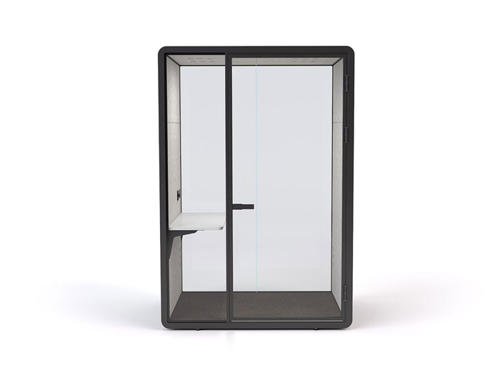 Haven Focus Pod Booth, Clear Glass, Black Exterior KG_HFOCUSBBCLGRW
