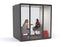 Haven Team Pod Booth, Clear Glass, Black Exterior KG_HTEAMBBCLGR