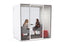 Haven Team Pod Booth, Clear Glass, White Exterior KG_HTEAMWWCLGR