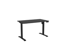 Knight's Haven Boost 1200mm x 700mm Electric Height Adjustable Single Sided Desk, Black Powdercoat Frame, Black Top