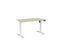 Knight's Haven Boost 1200mm x 700mm Electric Height Adjustable Single Sided Desk, White Powdercoat Frame, Nordic Maple Top KG_HVBE2SSD127WNM