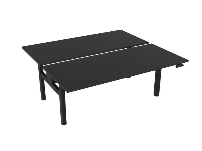 Knight's Haven 1800mm x 800mm Electric Height Adjustable Double Sided Desk, Black Powdercoat Frame, Choice of Worktop Colours