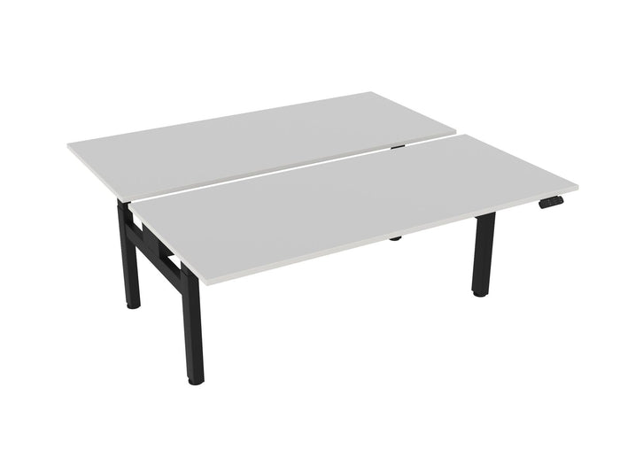 Knight's Haven 1800mm x 800mm Electric Height Adjustable Double Sided Desk, Black Powdercoat Frame, Choice of Worktop Colours