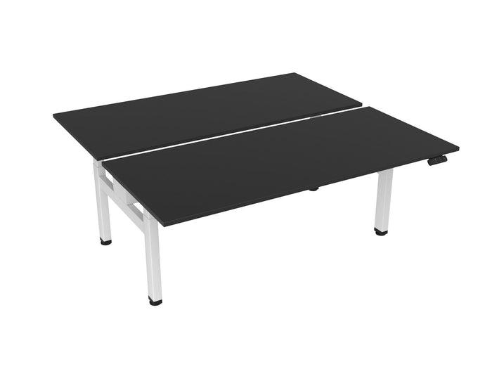 Knight's Haven 1800mm x 800mm Electric Height Adjustable Double Sided Desk, White Powdercoat Frame, Choice of Worktop Colours