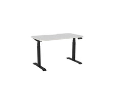 Knight's Haven 1200mm x 700mm Electric Height Adjustable Single Sided Desk, Black Powdercoat Frame, With Scallop & Radius Corners Top, Choice of Worktop Colours