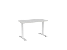 Knight's Haven 1200mm x 700mm Fixed Height Single Sided Desk, White Frame, Radius Corners Top, Choice of Worktop Colours