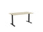 Knight's Haven 1500mm x 800mm Fixed Height Single Sided Desk, Black Frame, Choice of Worktop Colours