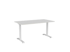 Knight's Haven 1500mm x 800mm Fixed Height Single Sided Desk, White Frame, Choice of Worktop Colours