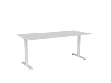 Knight's Haven 1800mm x 800mm Fixed Height Single Sided Desk, White Frame, Choice of Worktop Colours