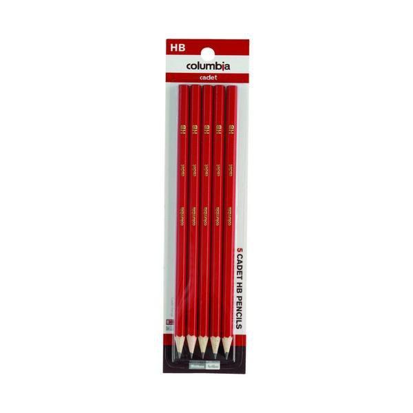 HB Pencil Columbia Cadet - Hexagonal 5's Pack AO61500CHB5-DO