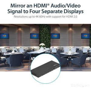 HDMI Splitter - 4-Port - 4K 60Hz - HDMI Splitter 1 In 4 Out - 4 Way HDMI Splitter - HDMI Port Splitter IM4308298