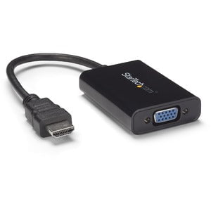 HDMI to VGA Video Adapter Converter with Audio for Desktop PC / Laptop / Ultrabook - HDMI Male to VGA Female Converter - PC Resolutions up to 1920x1200 HDTV up to 1080p IM2465204