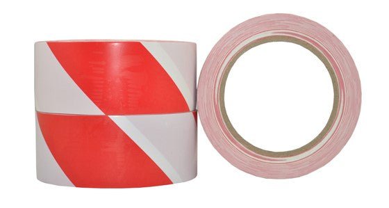 Heavy Duty PVC Floor Marking Tape 48mm x 33mt x 150mu x 36 Rolls (Red/White) MPH13409