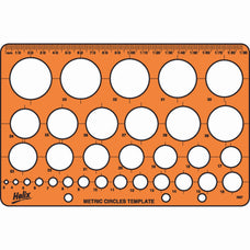 Helix  32 Metric Circles Stencil Template Translucent Orange AO0352600