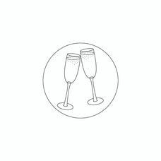 Herbin Round Wax Seal Champagne Glasses FPC40499T