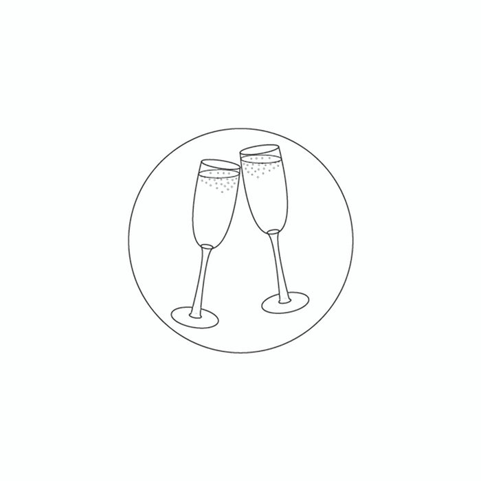 Herbin Round Wax Seal Champagne Glasses FPC40499T
