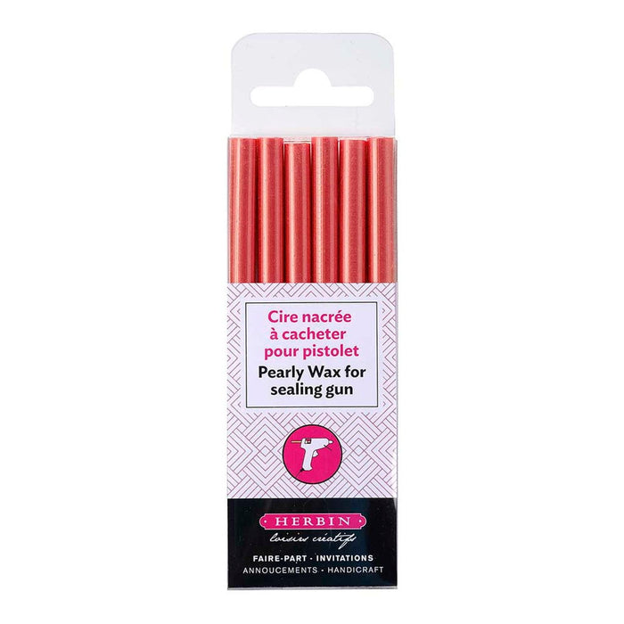 Herbin Wax Gun Sticks Pearly Antique Rose, Pack of 6 FPC35960T