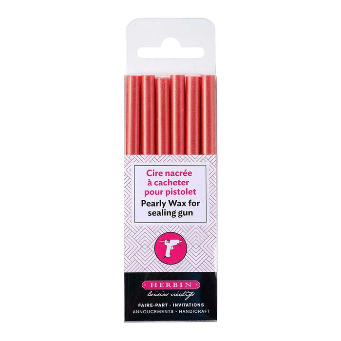 Herbin Wax Gun Sticks Pearly Antique Rose, Pack of 6 FPC35960T