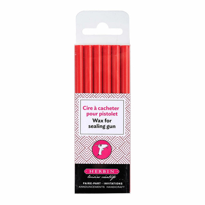 Herbin Wax Gun Sticks Red, Pack of 6 FPC35820T