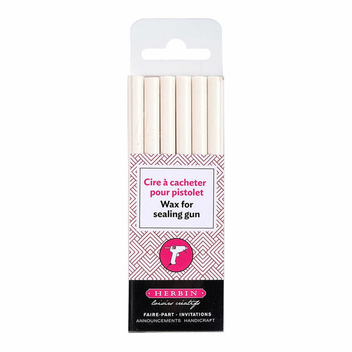 Herbin Wax Gun Sticks White, Pack of 6 FPC35801T