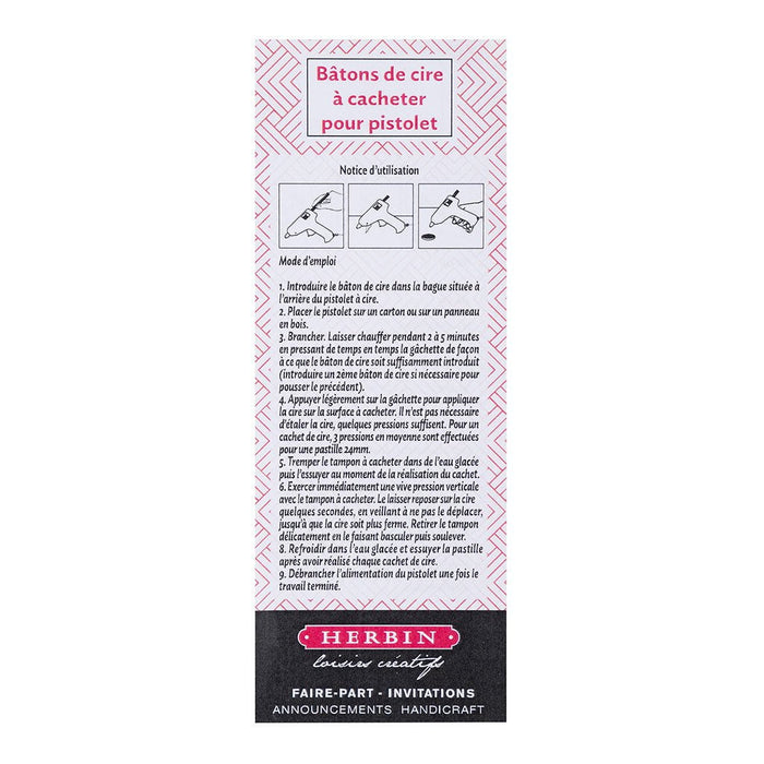 Herbin Wax Gun Sticks White, Pack of 6 FPC35801T