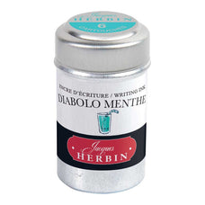 Herbin Writing Ink Cartridge Diabolo Menthe, Pack of 6 FPC20133T