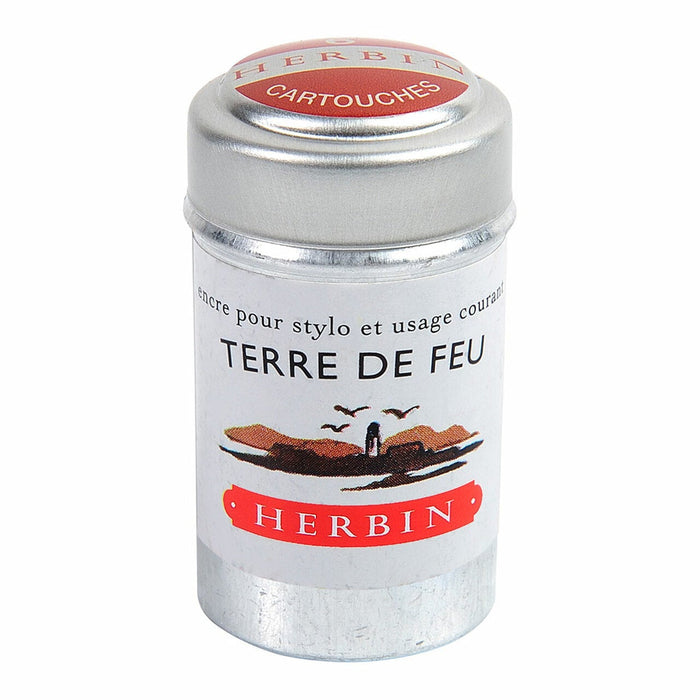 Herbin Writing Ink Cartridge Terre de Feu, Pack of 6 FPC20147T