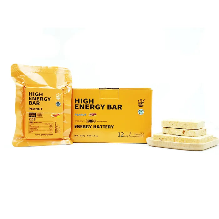 High Energy Emergency Food Ration Bars, 12's Pack, 120g Peanut Flavour DTEFBx12-120G-PEANUT