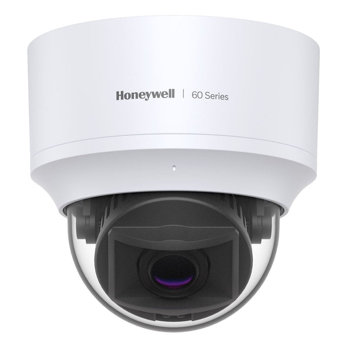 HONEYWELL 60 Series 5MP WDR Indoor IR Dome Camera with P-IRIS Lens. 1/2.8” 5 Megapixel progressive scan CMOS. 2.7-13.5mm MFZ. Up to 30m(98 ft) IR, PoE, H.265 HEVC Smart CDHC60W35R2