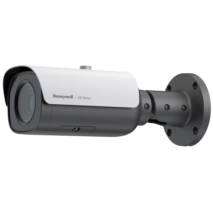 HONEYWELL 60 Series 5MP WDR Outdoor IR Bullet Camera with P-IRIS Lens. 1/2.8” 5 Megapixel progressive scan CMOS. 2.7-13.5mm MFZ. Up to 60m(197 ft) IR, PoE+, H.265 HEVC Smart 1x HDMI, 1x VGA. CDHC60WB5R2