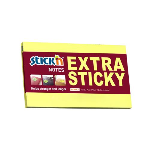 Hopax Extra Sticky Notes 76 x 127mm Neon Lemon CX200931