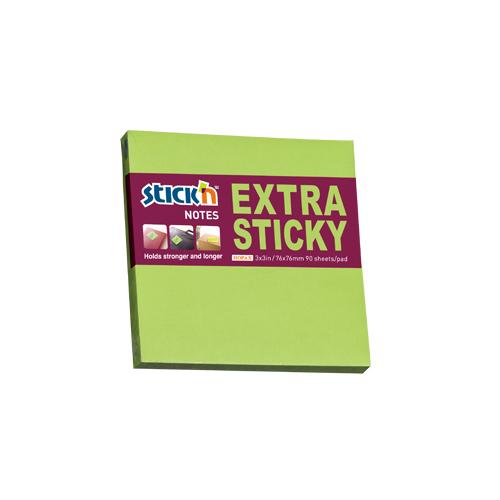 Hopax Extra Sticky Notes 76 x 76mm Neon Green CX200930