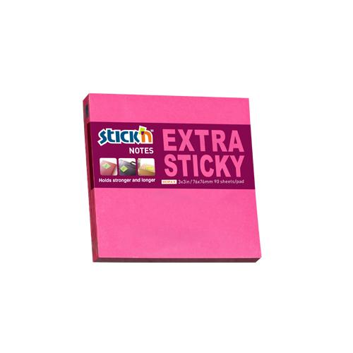 Hopax Extra Sticky Notes 76 x 76mm Neon Magenta CX200929