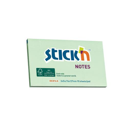 Hopax FSC Mix Credit Sticky Notes Green 76 x 127mm CX200945