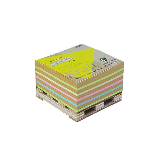 Hopax Kraft & Neon Sticky Notes 76 x 76mm Cube CX200923