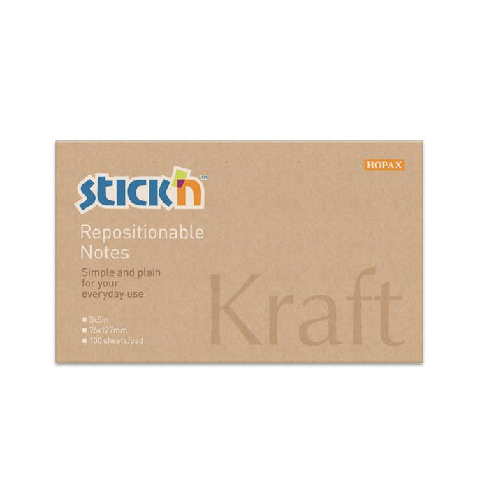 Hopax Kraft Sticky Notes 76 x 127mm CX200926