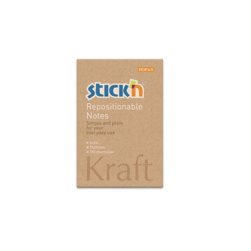 Hopax Kraft Sticky Notes 76 x 51mm | Desktop Essentials — Discount Office