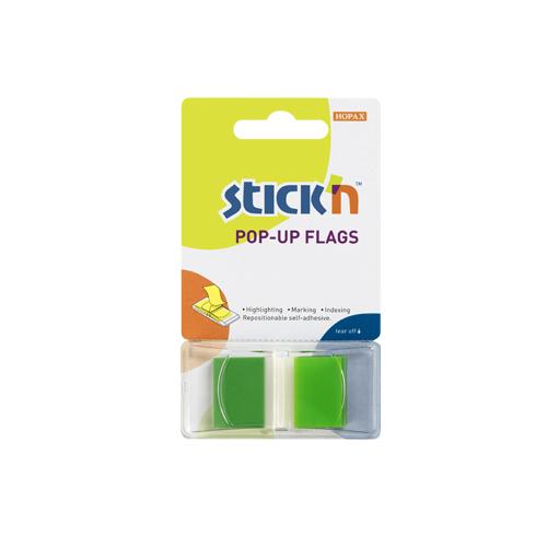 Hopax Sticky Flags Green 45 x 25mm CX200955