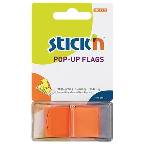 Hopax Sticky Flags Neon Orange 45 x 25mm CX201632