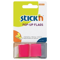 Hopax Sticky Flags Neon Pink 45 x 25mm CX201633