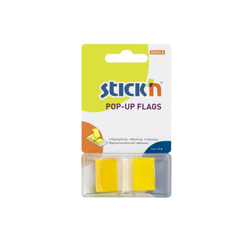 Hopax Sticky Flags Yellow 45 x 25mm CX200954