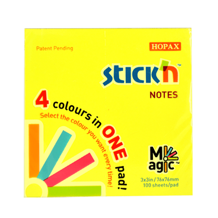 Hopax Sticky Notes Neon Assorted 76 x 76mm CX201680